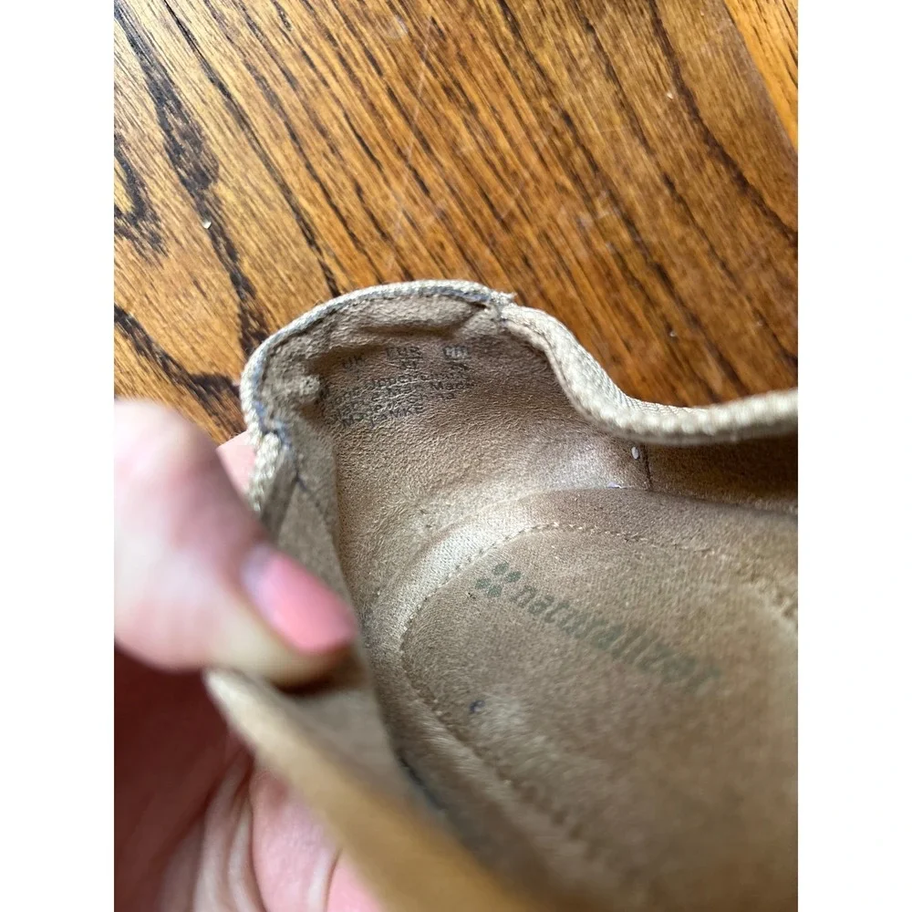 Naturalizer Mary Jane Flats 9 Woven Leather Comfort Work Neutral Ballet Shoes